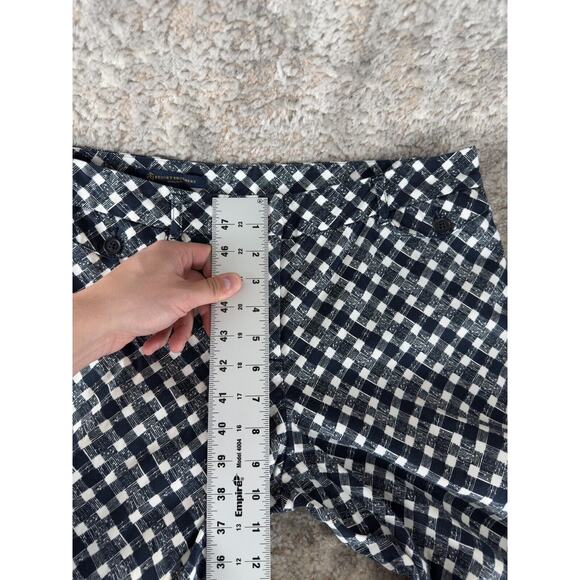 Brooks Brothers Womens Size 8 Natalie Fit Checker Pants Black White Button Zip - Picture 5 of 12